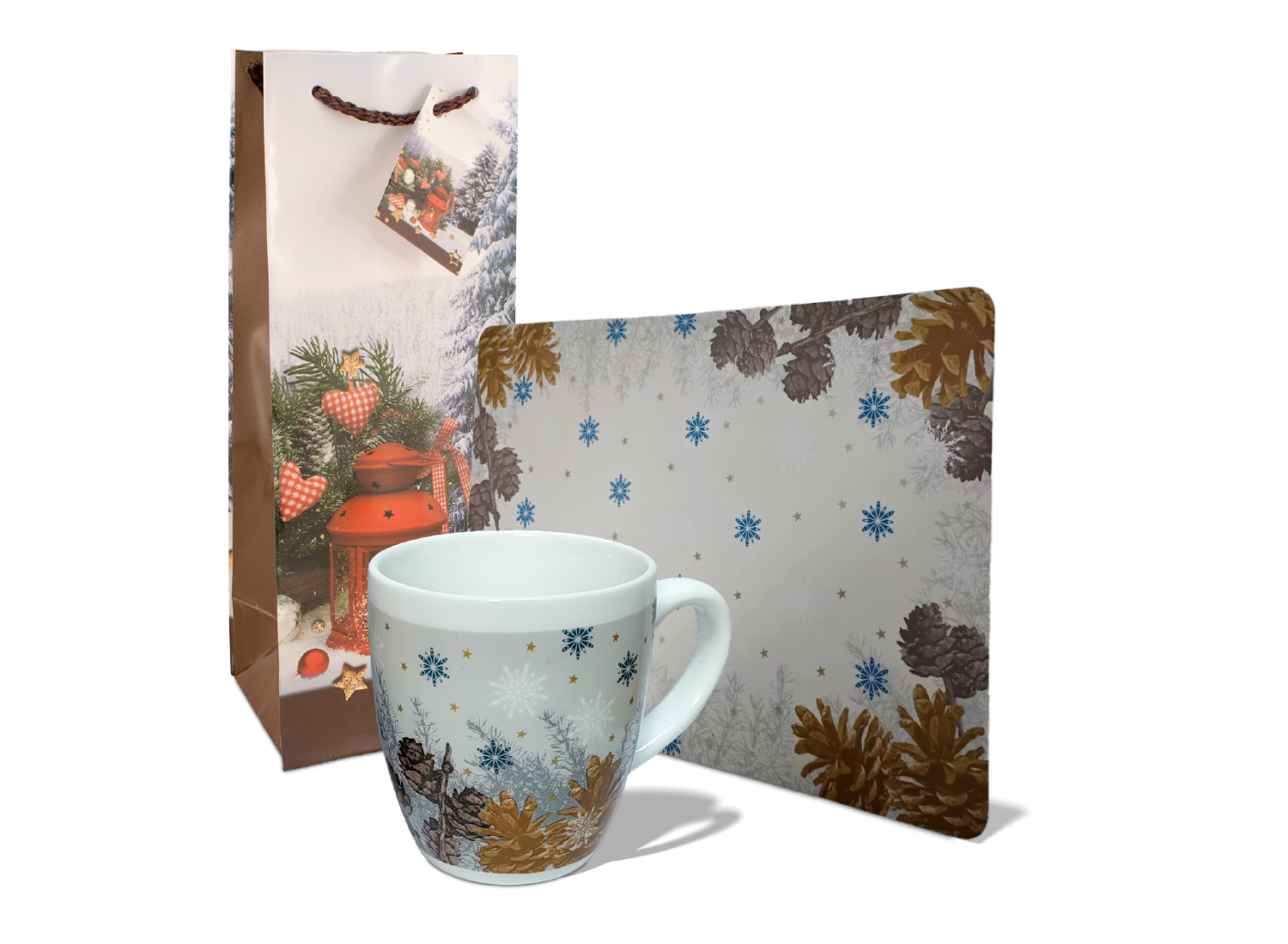 Platzdeckchen/Kaffeetopf „Pinienzapfen“