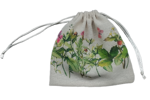 Stoffbeutelchen Kräutermotiv Stoffbeutelchen Kräutermotiv