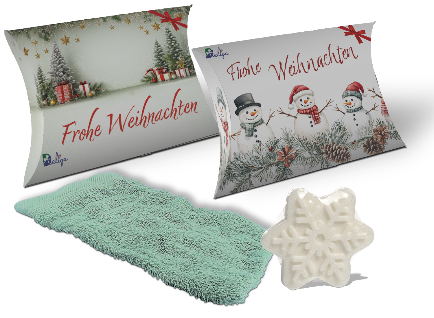Waschhandschuh in Faltschachtel