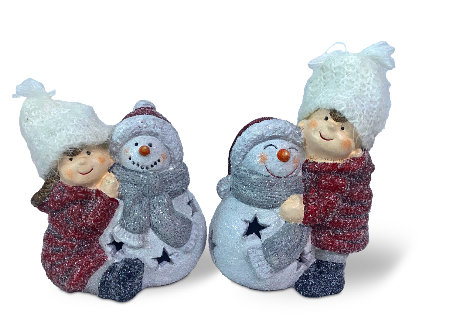 Winterkind mit Schneemann