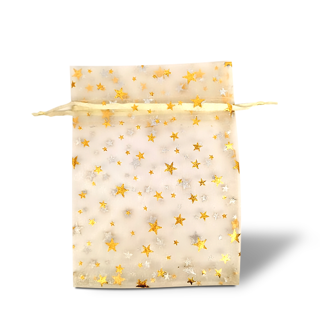 Organzabeutel mit goldenen Sternen