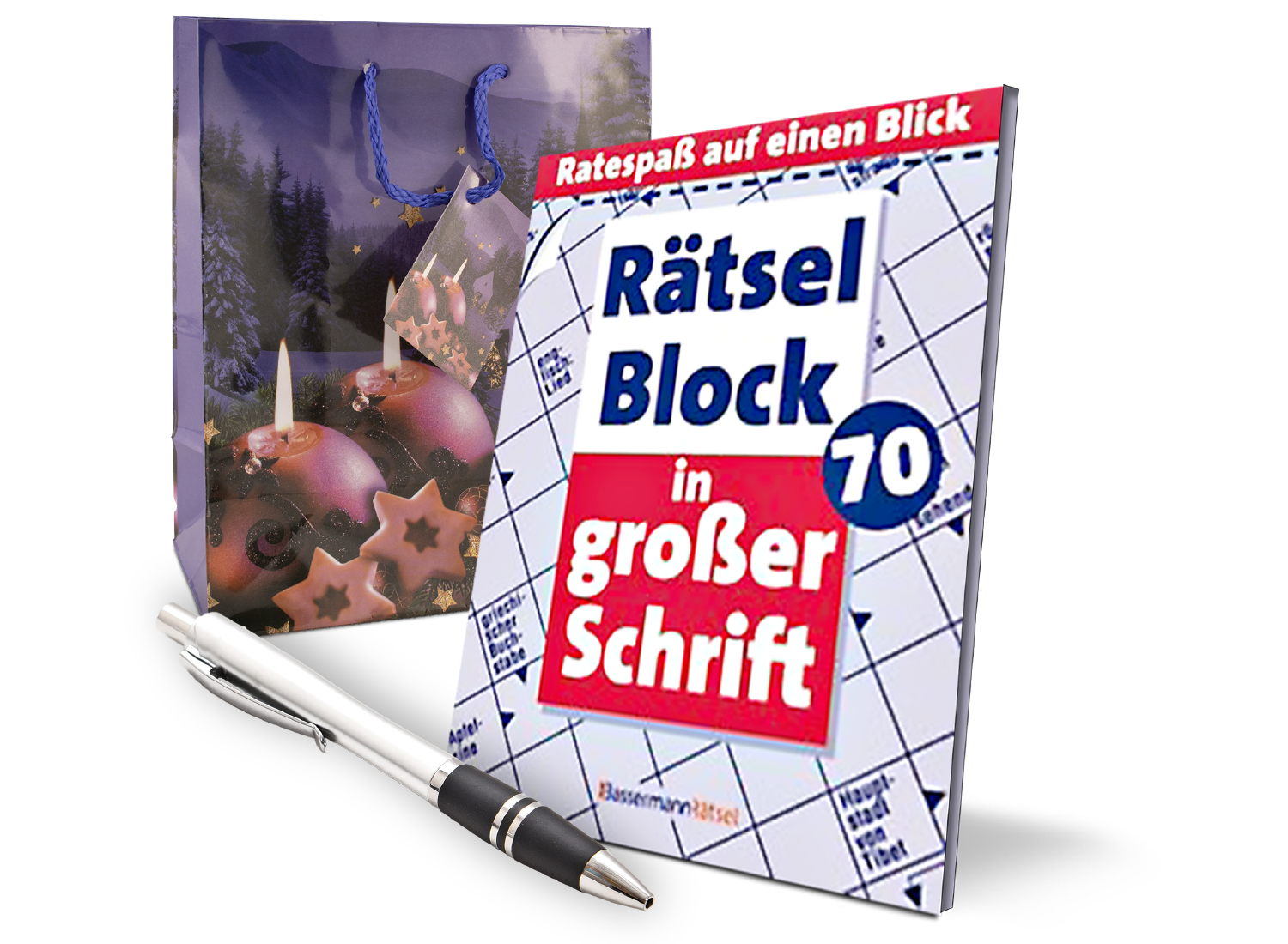Rätselblock mit großer Schrift