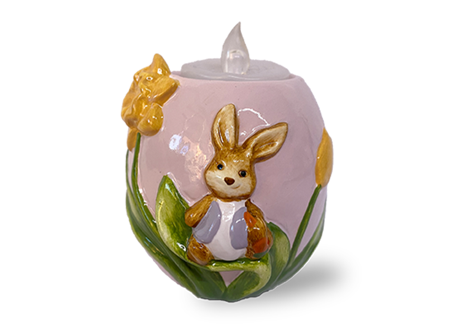 Keramik-Ei mit Narzisse