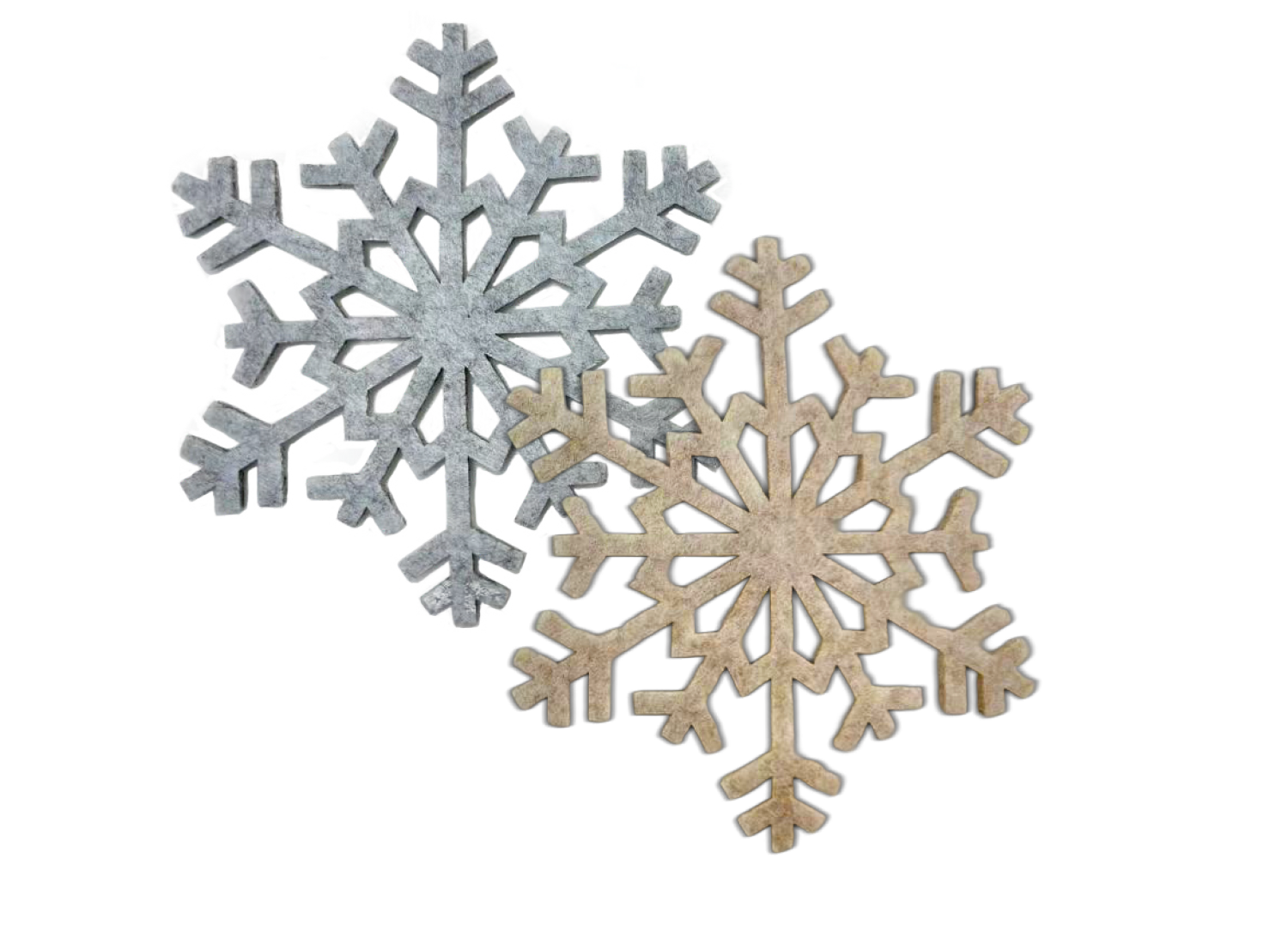 Filzuntersetzer Schneeflocke